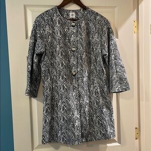 Cabi 3034 Women's Zig Zag Ponte Knit Jacket Tunic Length
